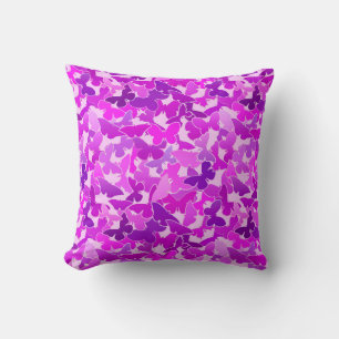 Zwolm Vlinders, Amethist, Violet en Orchidee Kussen