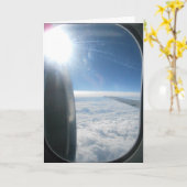 "Zwolse Lucht Vliegtuig" Verjaardagskaart Kaart (Gele Bloem)