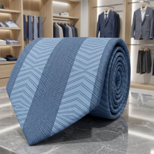 Zwolse trendy blues abstract herhalend patroon  stropdas