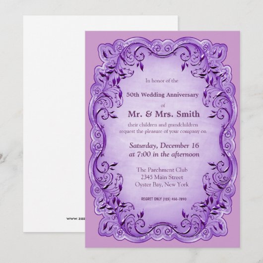 Zwriemleder (Paars) Kaart (Voorkant / Achterkant)