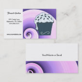 Zwril Paars en Blue Cupcake Visitekaartje (Voorkant / Achterkant)