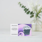 Zwril Paars en Blue Cupcake Visitekaartje (Staand voorkant)