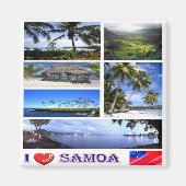 ZWS003 SAMOA I LIVE, Mosaic, Oceania, Fridge Magneet (Voorkant)