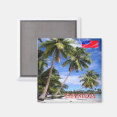 zWS010 LEFAGA, Paradise Beach, SAMOA, Fridge Magneet (Voorkant / Achterkant)