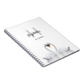 Zwten houden van blanke monogram dagboekuitspraak notitieboek (Rechterzijde)