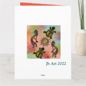 ZWUIDWESTELIJKE KOKOPELLI-KUNST     KAART (Achterkant)