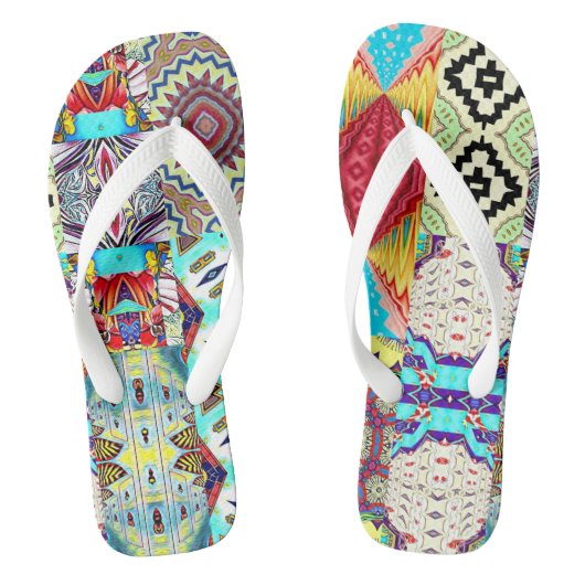 ZWUIDWESTEN ONTWERPER COLLAGE TEENSLIPPERS (Voetbed)