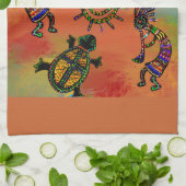 ZWUIDWESTERS KOKOPELLI-KUNST THEEDOEK (Gevouwen)