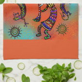 ZWUIDWESTERS KOKOPELLI-KUNST THEEDOEK (Gevouwen)