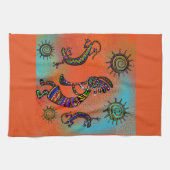 ZWUIDWESTERS KOKOPELLI-KUNST THEEDOEK (Horizontaal)