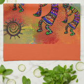 ZWUIDWESTERS KOKOPELLI-KUNST THEEDOEK (Gevouwen)