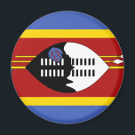 zwziland magneet<br><div class="desc">De vlag van Eswatini (Swaziland) werd op 6 oktober 1968 aangenomen nadat Eswatini (toen Swaziland) op 6 september 1968 onafhankelijk werd van het Britse Rijk. Het ontwerp van de vlag is gebaseerd op een vlag die koning Sobhuza II in 1941 aan het Pioneer Corps Swazi heeft gegeven.</div>