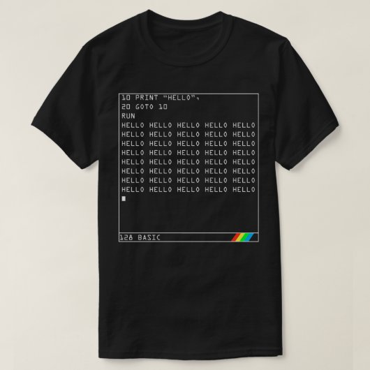 ZX Spectrum geek Code Essential T Shirt (Design voorkant)