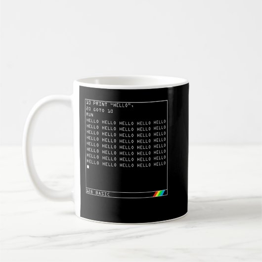 ZX Spectrum geek Code Essential T Shirt Koffiemok (Links)