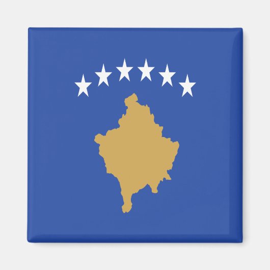 zXK001 KOSOVAR FLAG KOSOVO, Europe, Fridge Magnet (Voorkant)