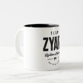 Zyair Lifetime Lid met persoonlijke naam Zyair Tweekleurige Koffiemok (Voorkant links)