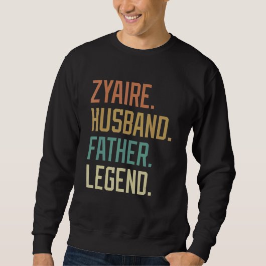 Zyaire Husband Father Legend Father's Day Retro Trui (Voorkant)