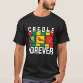 Zydeco Creole Forever Fan van Zydeco Muziek en Fes T-shirt (Voorkant)