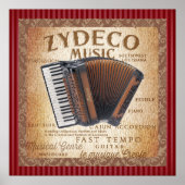  Zydeco Music Poster (Voorkant)