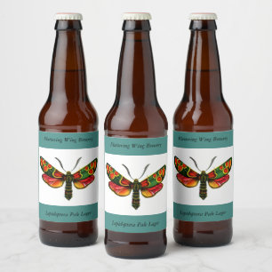 Zygaena carniolica - de Crepuscular Burnet Moth Bier Etiket