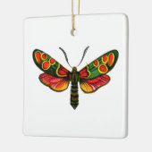Zygaena carniolica - de Crepuscular Burnet Moth Keramisch Ornament (Links)