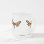 Zygaena carniolica - de Crepuscular Burnet Moth Matglas Koffiemok (Voorkant rechts)