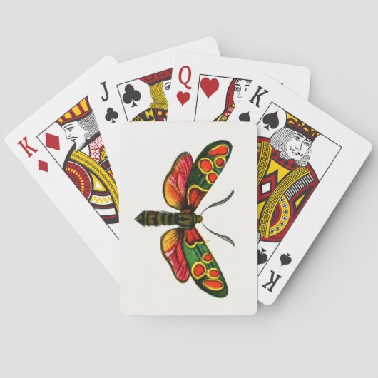 Zygaena carniolica - de Crepuscular Burnet Moth Pokerkaarten (Achterkant)