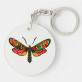 Zygaena carniolica - de Crepuscular Burnet Moth Sleutelhanger (Achterkant)