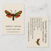 Zygaena carniolica - de Crepuscular Burnet Moth Visitekaartje (Voorkant / Achterkant)