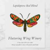 Zygaena carniolica - de Crepuscular Burnet Moth Wijn Etiket (Enkel label)