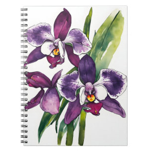 Zygopetalum Orchidee - Watercolor bloemen Notitieboek