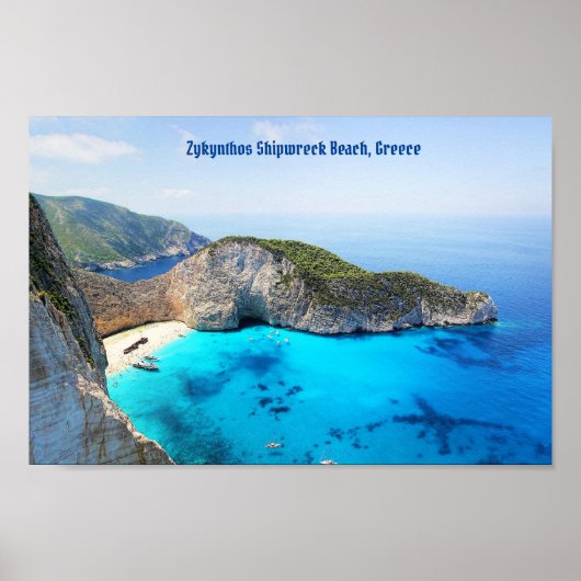 Zykynthos Shipwreck Beach, Griekenland Poster (Voorkant)