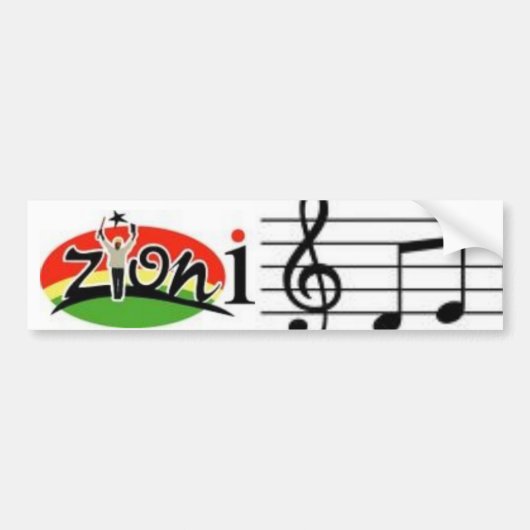 zyonimuziek bumpersticker (Voorkant)