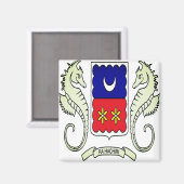 ZYT001 MAYOTTE, vlag, Afrika, Fridge Magneet (Voorkant / Achterkant)