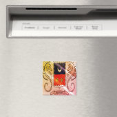 zYT002 MAYOTTE, Waving Flag, Afrika, Fridge Magneet (Insitu (Vaatwasser))
