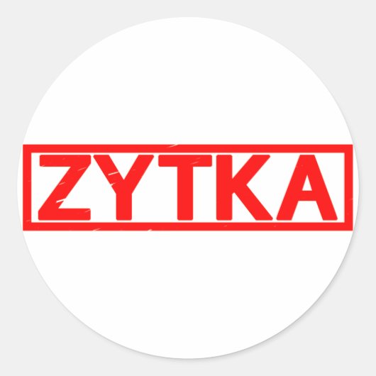 Zytka Stamp Ronde Sticker (Voorkant)