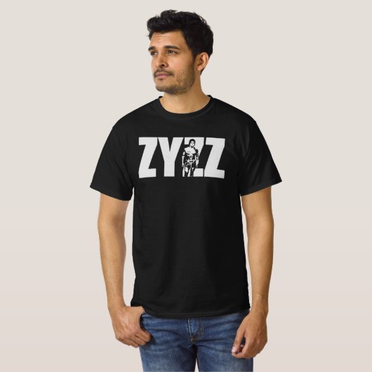 Zyzz veroverer logo t-shirt (Voorkant volledig)