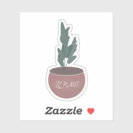 ZZ Botanische Houseplant Plant Pot Greenery Sticker