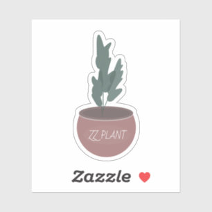 ZZ Botanische Kamerplanten Plant Pot Groene Plante Sticker