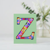 Zz verlicht monogram briefkaart (Staand voorkant)