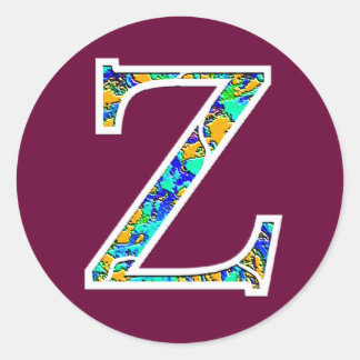 Zz verlicht monogram ronde sticker