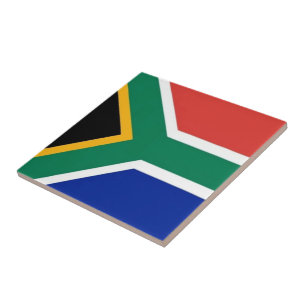 zZA001 ZUID-AFRIKA, Vlag, Afrika, Tegeltje