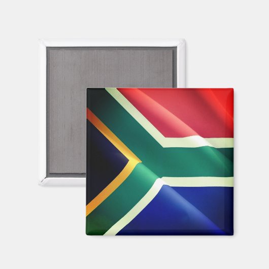 zZA002 ZUID-AFRIKA, Waving Flag, Afrika, Fridge Magneet (Voorkant / Achterkant)