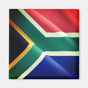 zZA002 ZUID-AFRIKA, Waving Flag, Afrika, Fridge Magneet