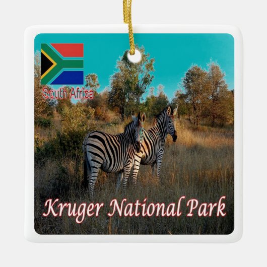 zZA004 KRUGEN National Park, Zuid-Afrika, Keramisch Ornament (Voorkant)