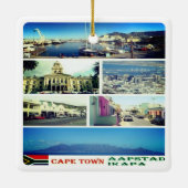 zZA007 KAAPSTAD, MOZAÏEK, Zuid-Afrika, Keramisch Ornament (Achterkant)