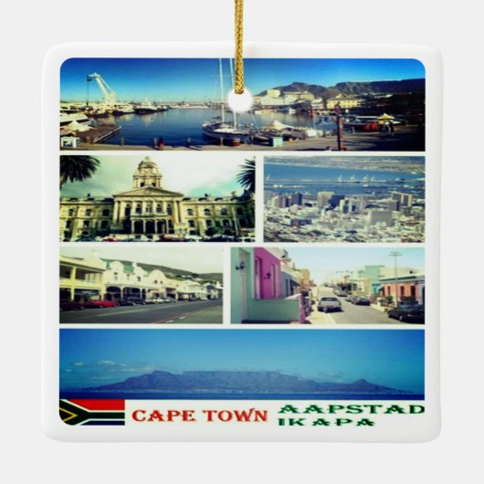 zZA007 KAAPSTAD, MOZAÏEK, Zuid-Afrika, Keramisch Ornament (Achterkant)