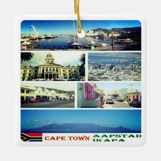 zZA007 KAAPSTAD, MOZAÏEK, Zuid-Afrika, Keramisch Ornament (Voorkant)