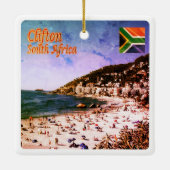 zZA009 CLIFTON, Panorama, Zuid-Afrika, Keramisch Ornament (Achterkant)