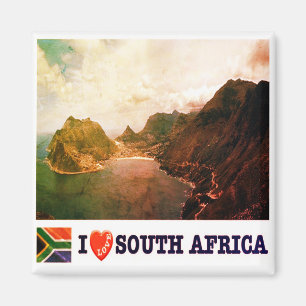 zZA012 ZUID-AFRIKA I Love, Hout Bay, Fridge Magneet
